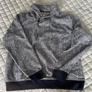 L.L. Bean Navy and Gray Fleece Sweater